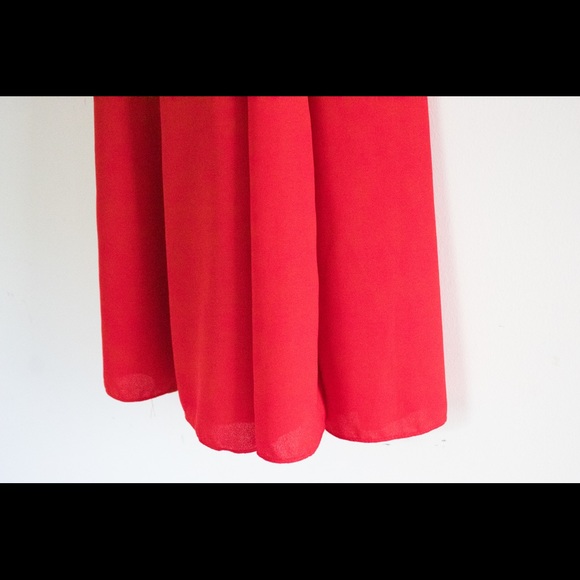 P.J. Klein | Vintage 1980’s Minimalist Red Dress - Picture 10 of 15